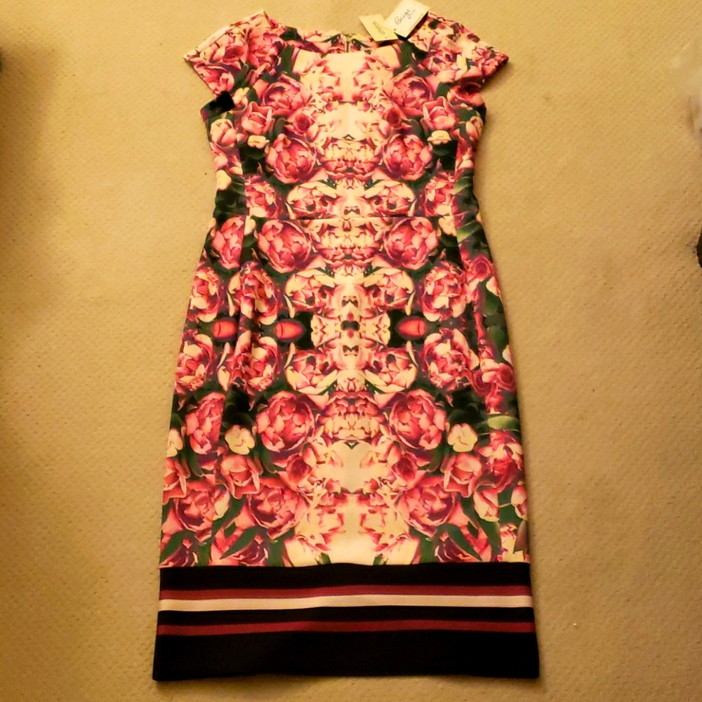 NWT Beige by eci stretch floral dress